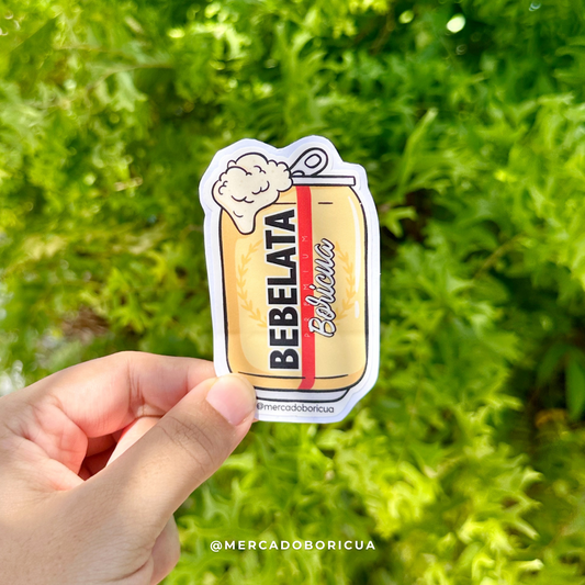 Sticker Cerveza Bebelata Boricua | Vinil Resistente