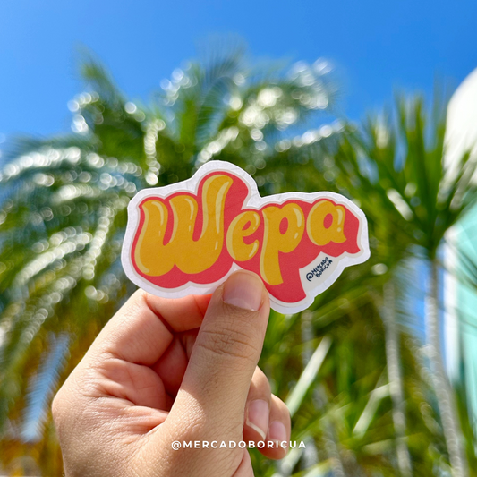 Sticker Wepa! | Frase Boricua de Orgullo | Vinil Resistente