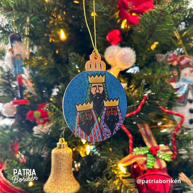Adornos Navideños Estampas 6 Pack | Iconos Culturales PR | Set Decoración