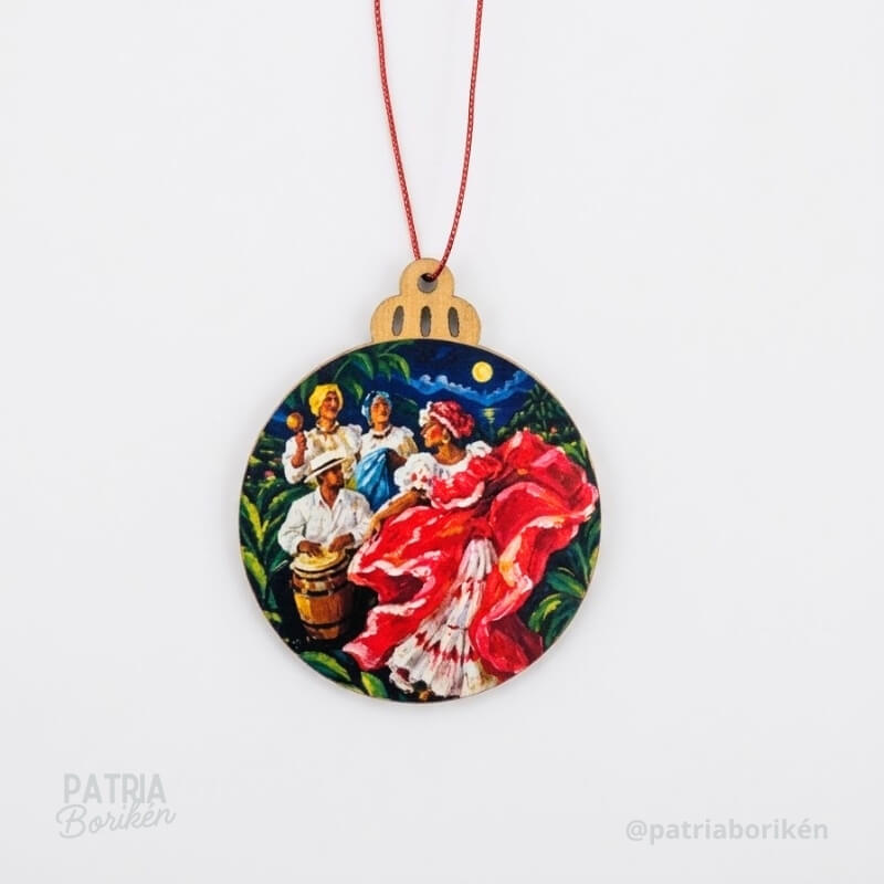Adornos Navideños Boricuas 12 Pack | Estampas Tradicionales de Puerto Rico