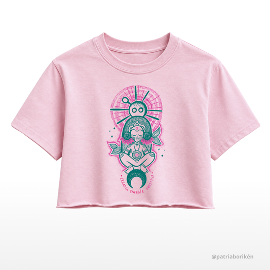 Crop Top Taíno Atabey | Diosa de la Fertilidad | Mujer de Caguana