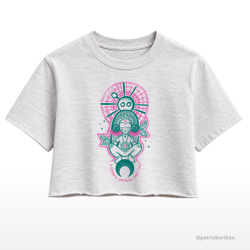 Taíno Atabey Crop Top | Goddess of Fertility | Caguana Woman