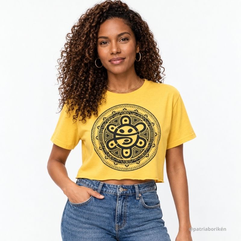 Cropped T-Shirt - Sol y Coquí Taíno
