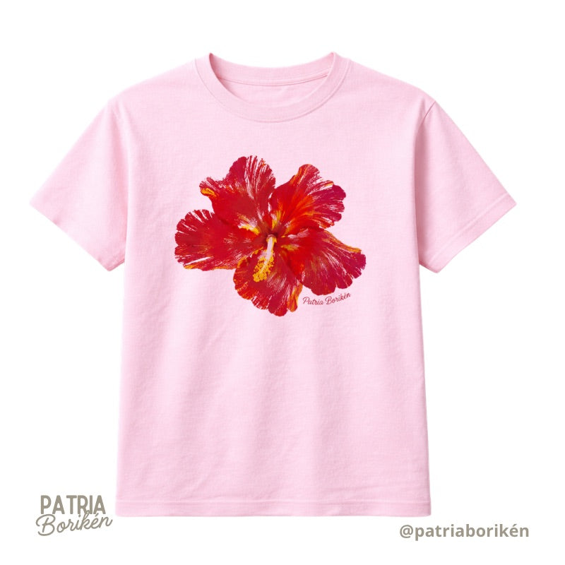 T-Shirt Flor de Maga | Flor Nacional de Puerto Rico | Camiseta de Mujer Boricua