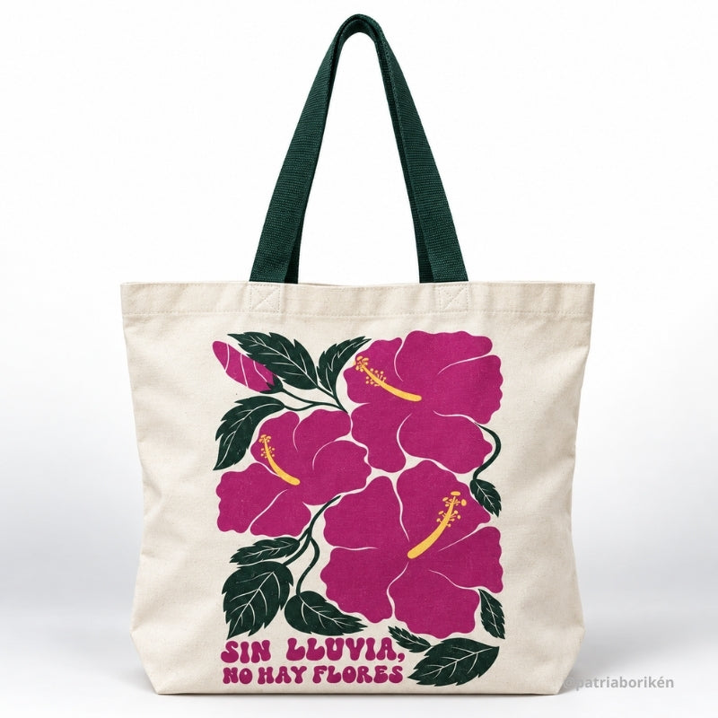 Tote Bag Amapolas "Sin Lluvia, No Hay Flores"