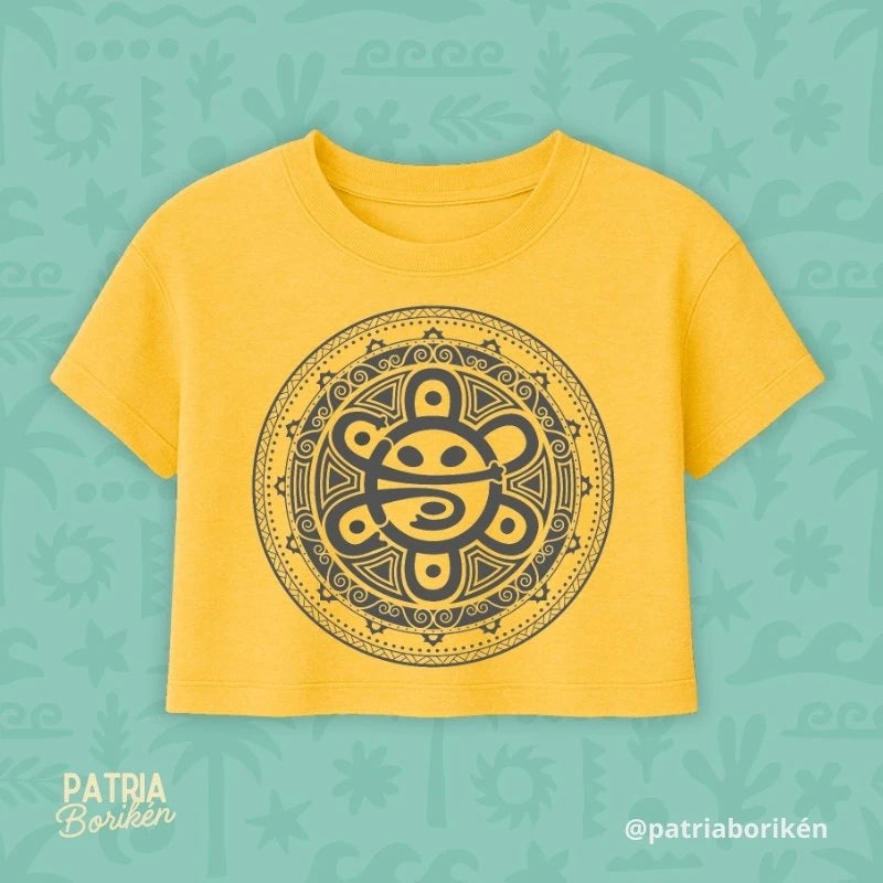 Cropped T-Shirt - Sol y Coquí Taíno