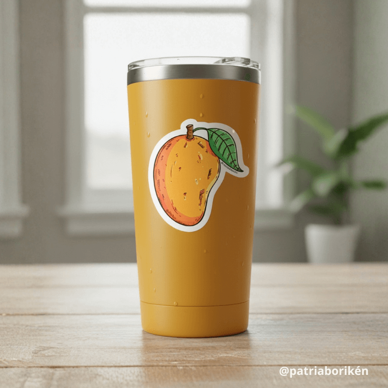 Sticker Mangó de Puerto Rico | Vinil Resistente al Agua y Sol