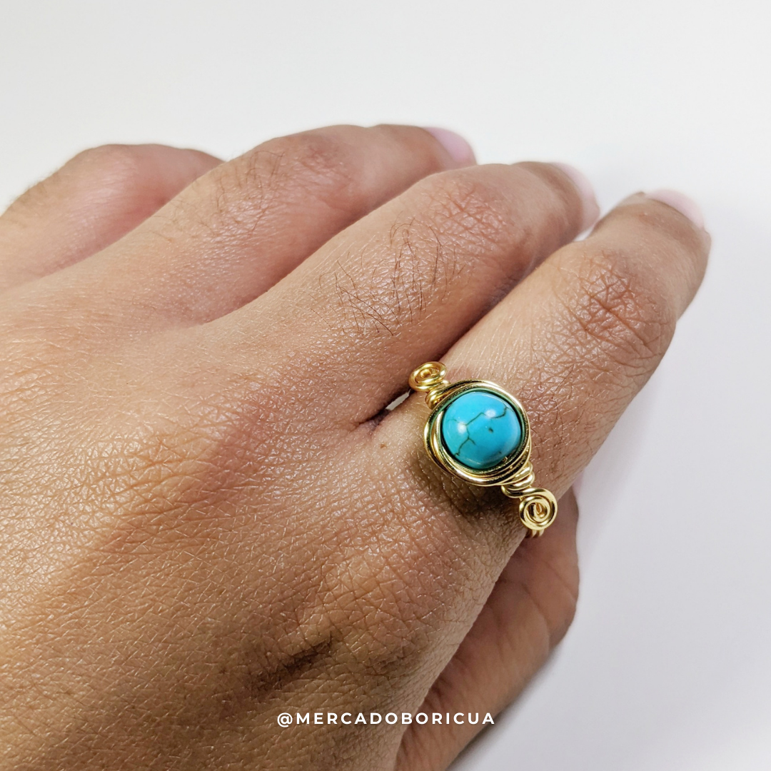 Wire Gemstone Ring