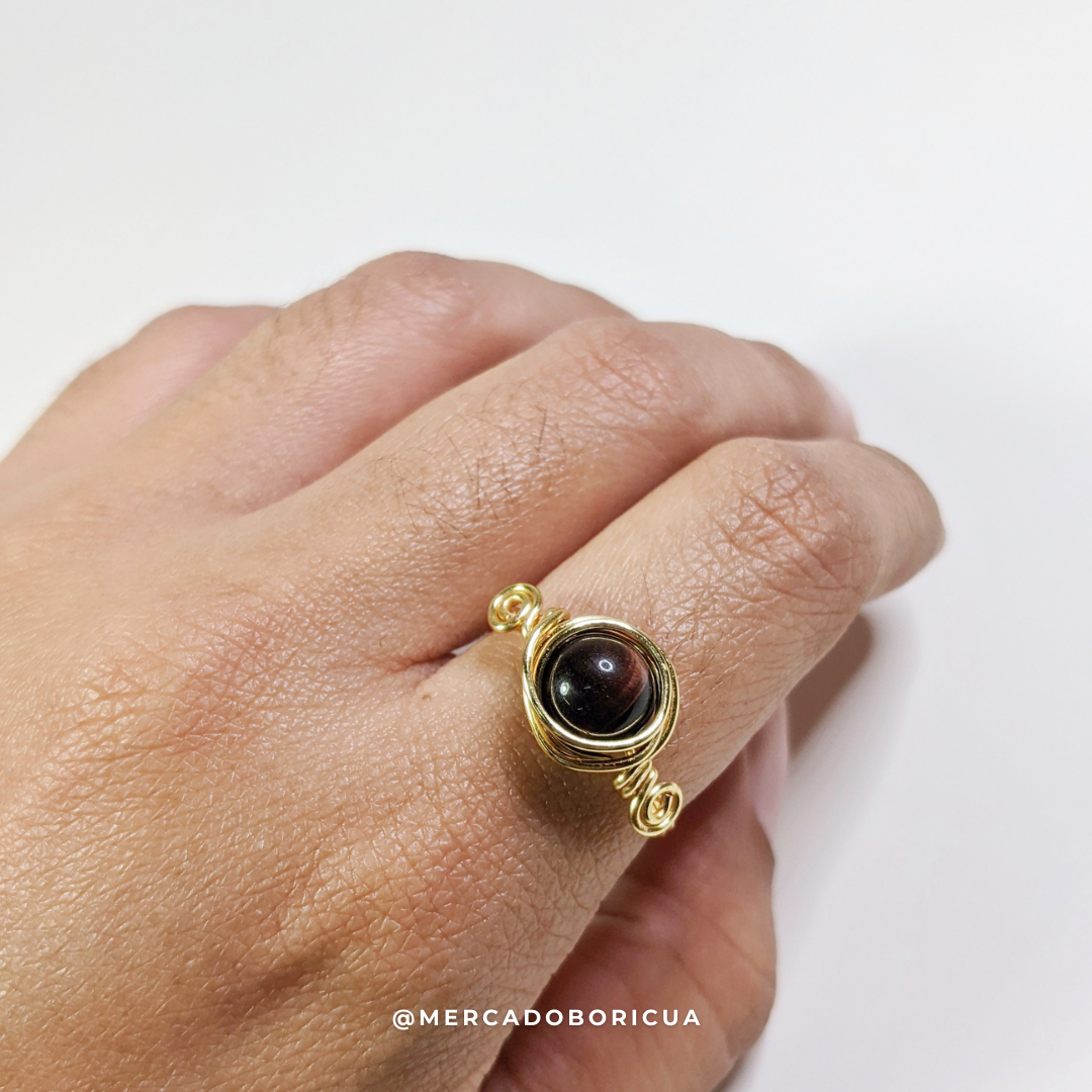 Wire Gemstone Ring