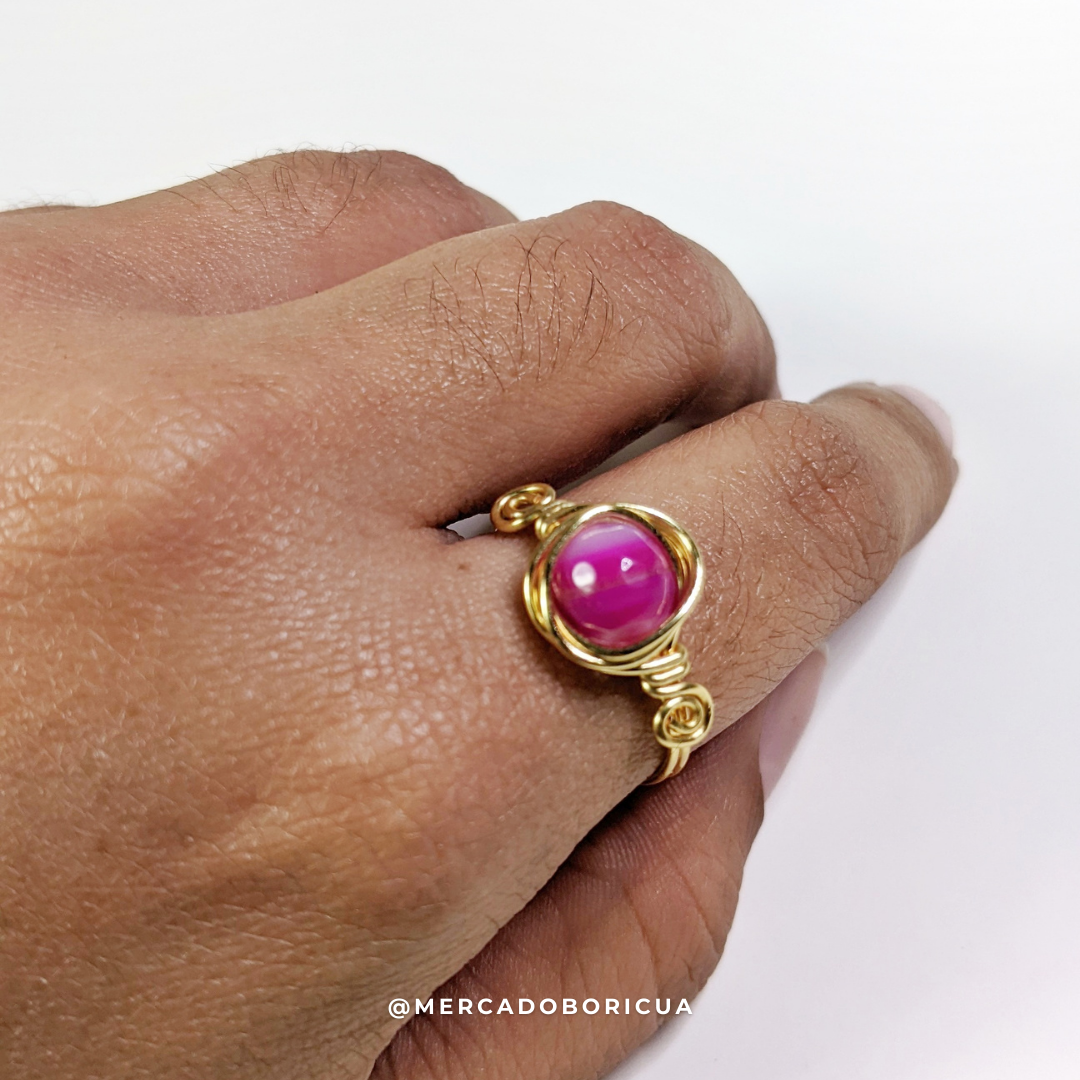 Wire Gemstone Ring