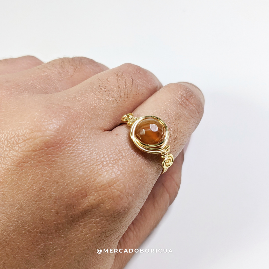 Wire Gemstone Ring