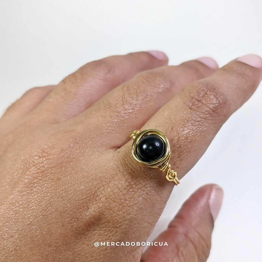 Wire Gemstone Ring