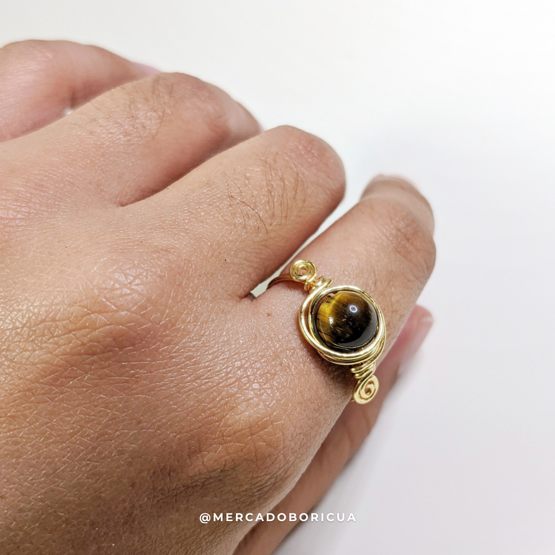Wire Gemstone Ring