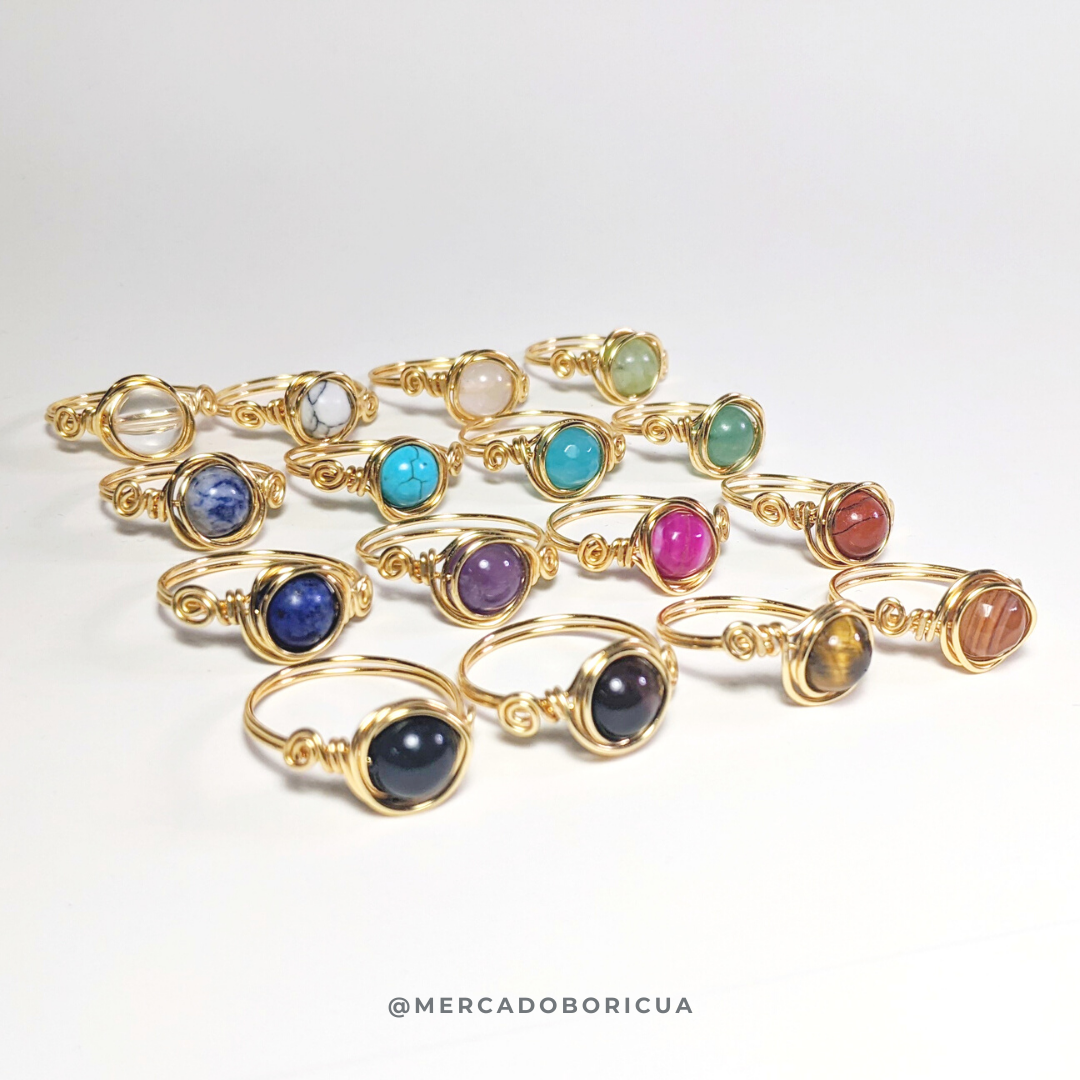 Wire Gemstone Ring