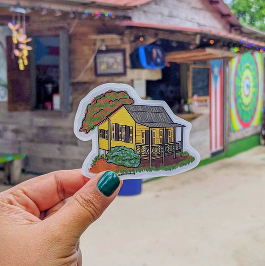 Sticker Casita de Campo Puertorriqueña | Arquitectura Jíbara | Vinil Resistente