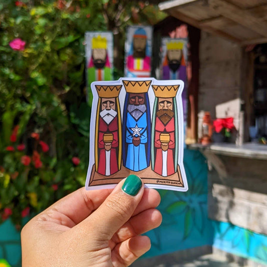 Sticker Talla de Reyes Magos | Artesanía Puertorriqueña |Tradición Boricua