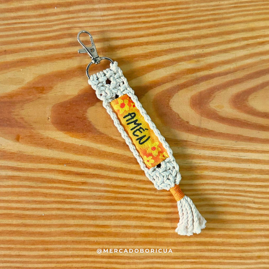 Macramé Keychain | Amen