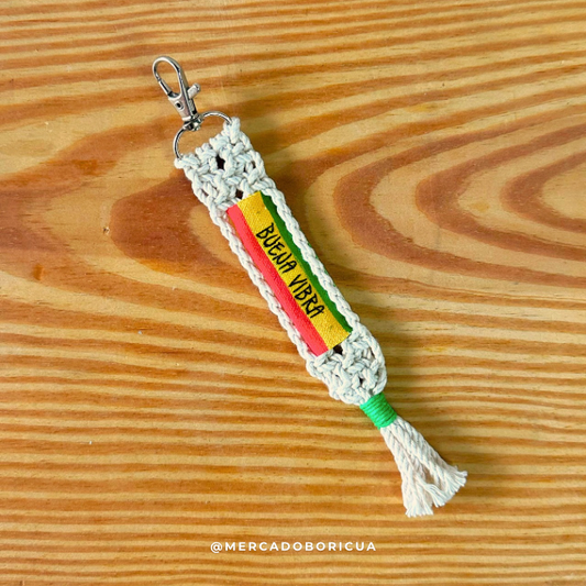 Macramé Keychain | Good Vibes