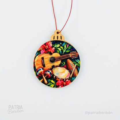 Adornos Navideños Boricuas 12 Pack | Estampas Tradicionales de Puerto Rico