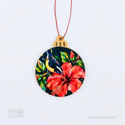 Adornos Navideños Boricuas 12 Pack | Estampas Tradicionales de Puerto Rico