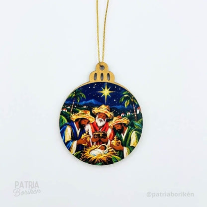 Adornos Navideños Boricuas 12 Pack | Estampas Tradicionales de Puerto Rico