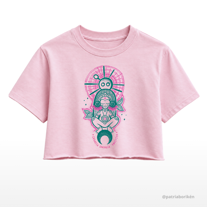Taíno Atabey Crop Top | Goddess of Fertility | Caguana Woman