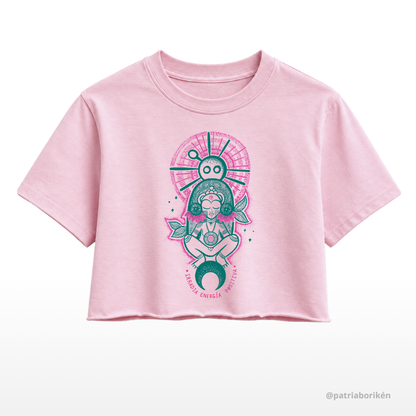 Taíno Atabey Crop Top | Goddess of Fertility | Caguana Woman