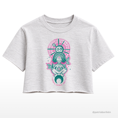 Taíno Atabey Crop Top | Goddess of Fertility | Caguana Woman