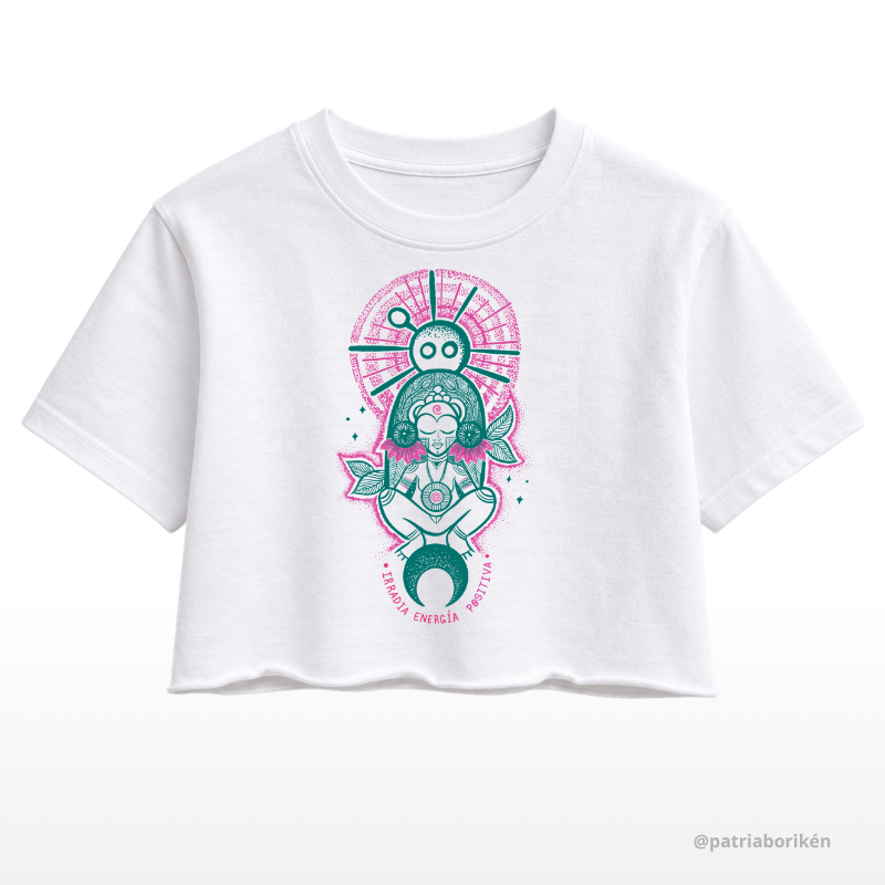 Taíno Atabey Crop Top | Goddess of Fertility | Caguana Woman