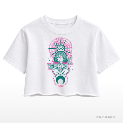Taíno Atabey Crop Top | Goddess of Fertility | Caguana Woman