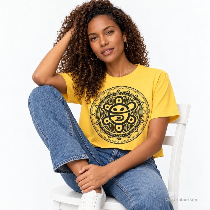 Cropped T-Shirt - Sol y Coquí Taíno