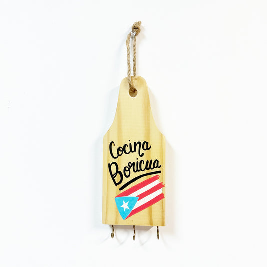 Wooden key holder | Boricua Cuisine