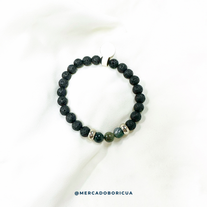 Pulseras de Cuarzos y Piedra Volcánica