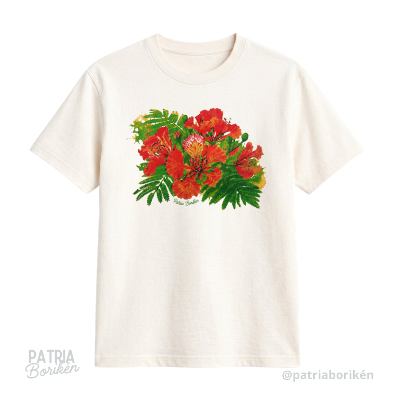 T-Shirt Flor de Flamboyán | Moda Tropical Boricua