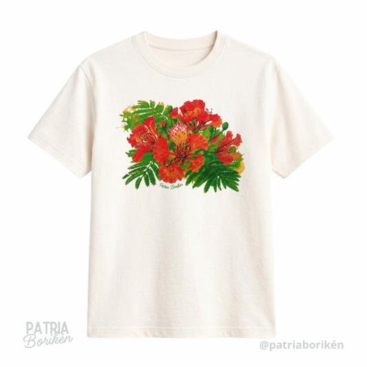 T-Shirt Flor de Flamboyán | Moda Tropical Boricua