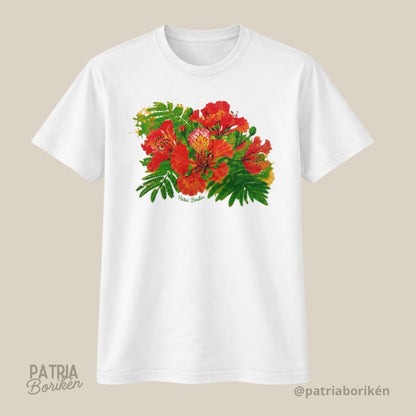 T-Shirt Flor de Flamboyán | Moda Tropical Boricua
