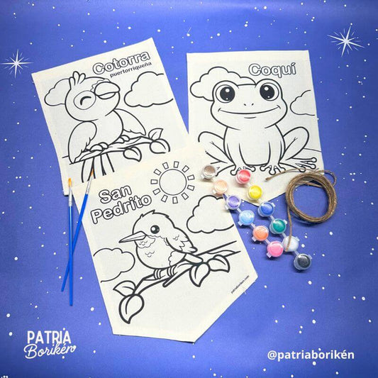 Kit DIY- Banderines - Fauna endémica de Puerto Rico