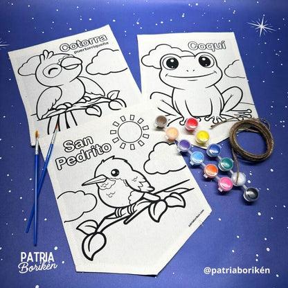 Kit DIY- Banderines - Fauna endémica de Puerto Rico