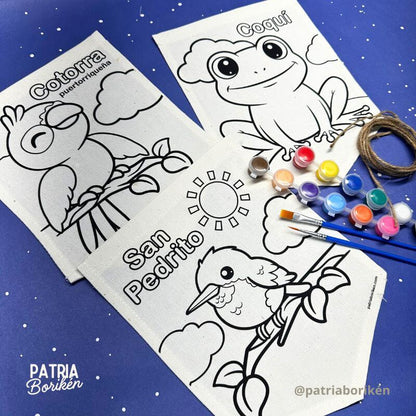 Kit DIY- Banderines - Fauna endémica de Puerto Rico