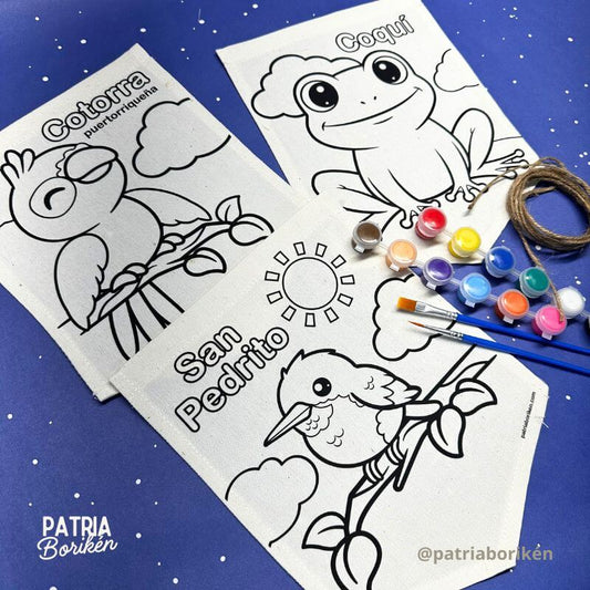 Kit DIY- Banderines - Fauna endémica de Puerto Rico