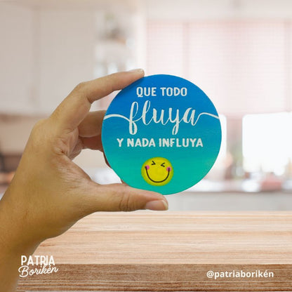 Magneto "Que Todo Fluya y Nada Influya" | Imán de Paz Interior y Bienestar