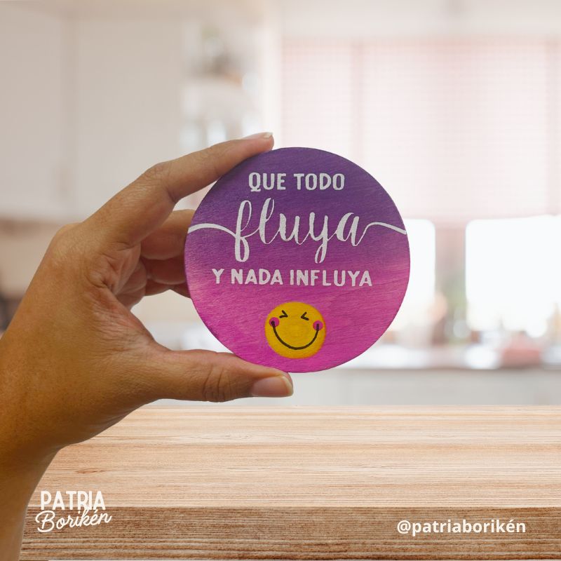 Magneto "Que Todo Fluya y Nada Influya" | Imán de Paz Interior y Bienestar