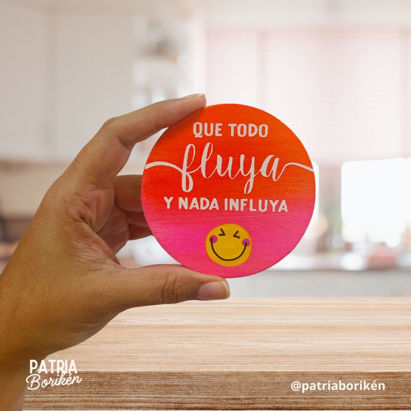 Magneto "Que Todo Fluya y Nada Influya" | Imán de Paz Interior y Bienestar