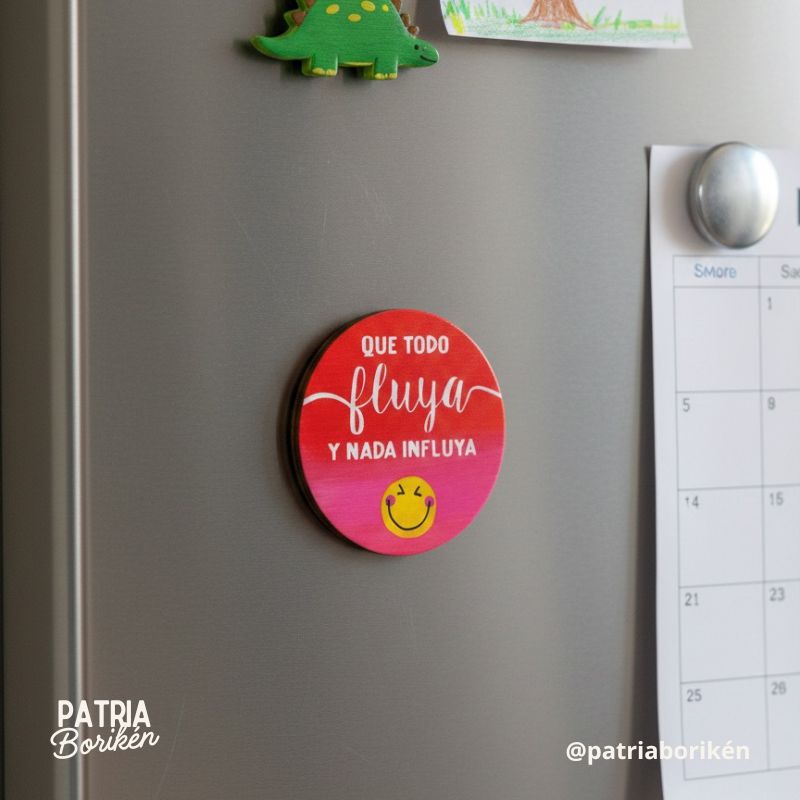 Magneto "Que Todo Fluya y Nada Influya" | Imán de Paz Interior y Bienestar