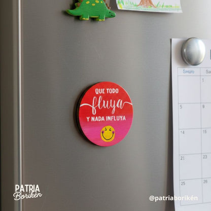 Magneto "Que Todo Fluya y Nada Influya" | Imán de Paz Interior y Bienestar