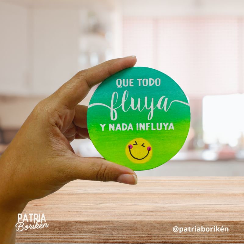 Magneto "Que Todo Fluya y Nada Influya" | Imán de Paz Interior y Bienestar