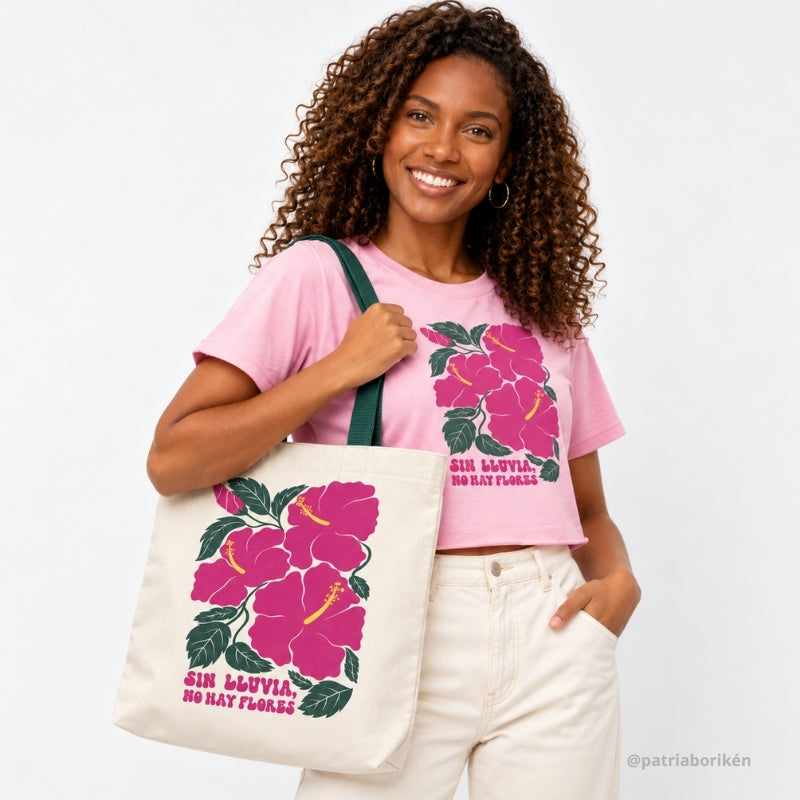 Tote Bag Amapolas "Sin Lluvia, No Hay Flores"