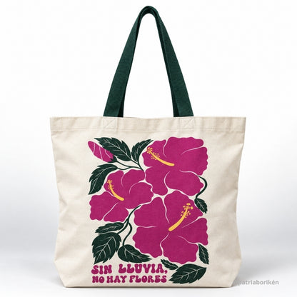 Tote Bag Amapolas "Sin Lluvia, No Hay Flores"