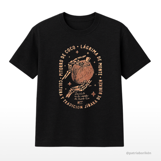 Camiseta Negra "Pitorro de Coco" | Lágrimas de Monte