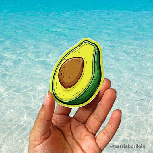 Sticker Aguacate de Puerto Rico | Vinil Resistente al Agua y Sol